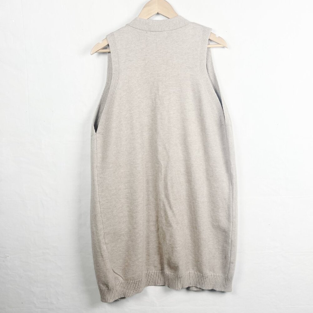 Sasso + Smyth Open Front Sleeveless Vest Cardigan OS - Picture 3 of 4